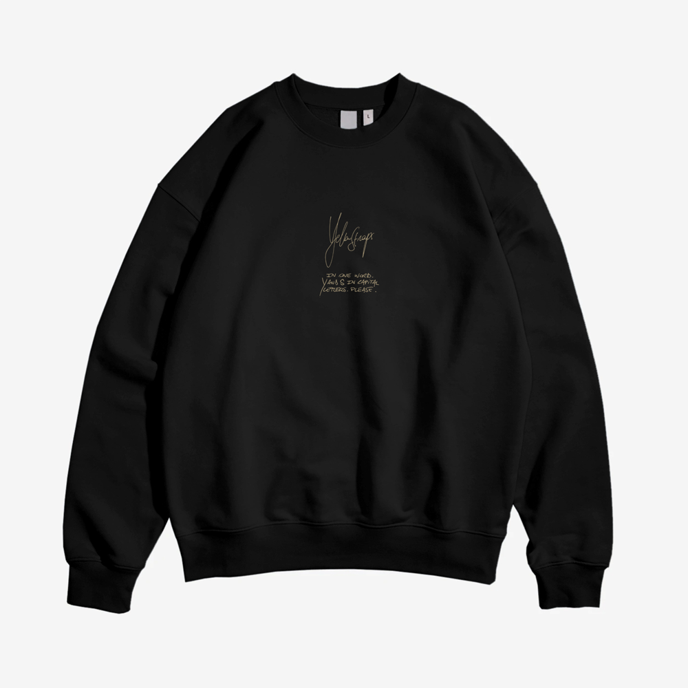 Yellowstraps - Crewneck YS In One Word noir
