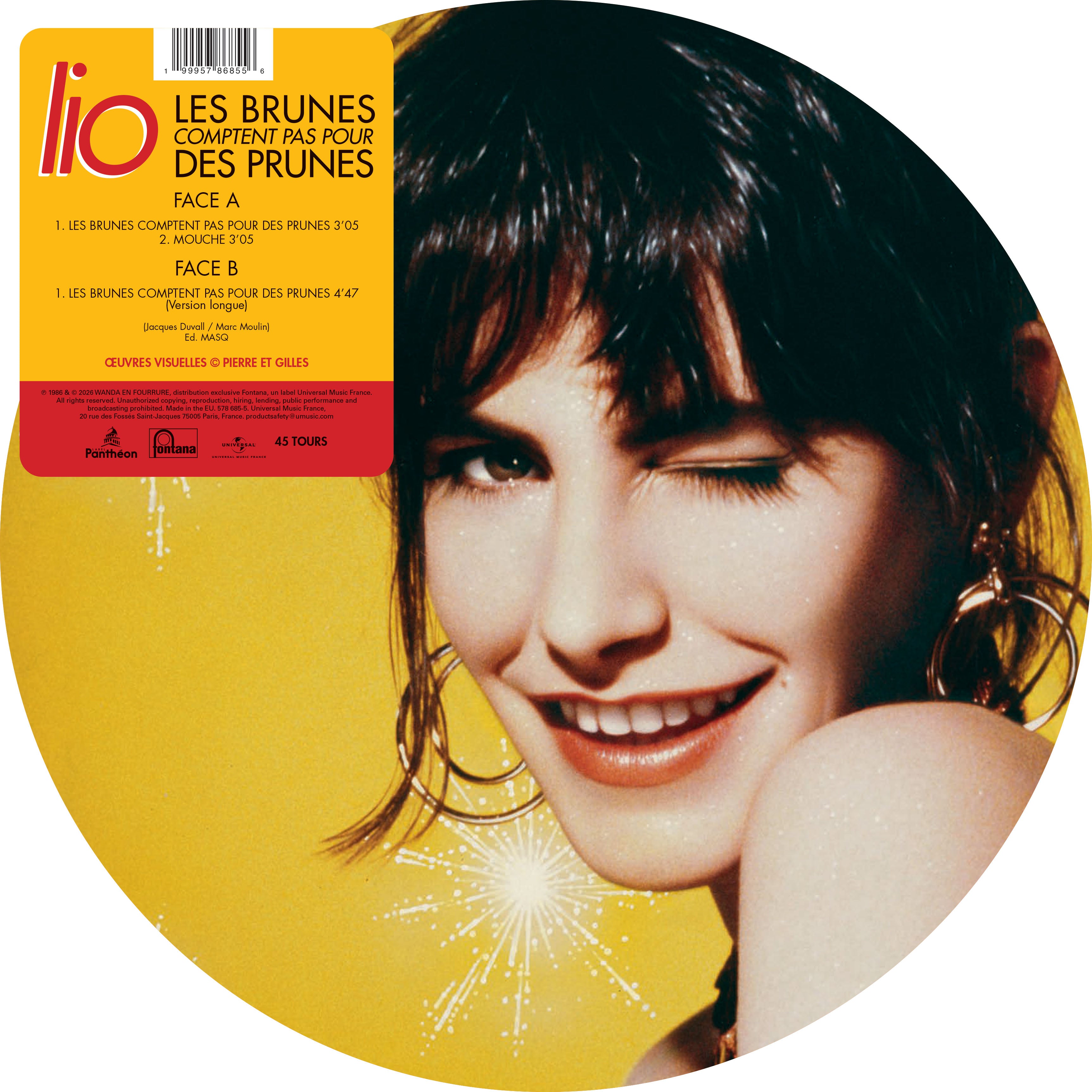 Lio - Les brunes ne comptent pas pour des prunes - Maxi 45T Picture Disc Dédicacé