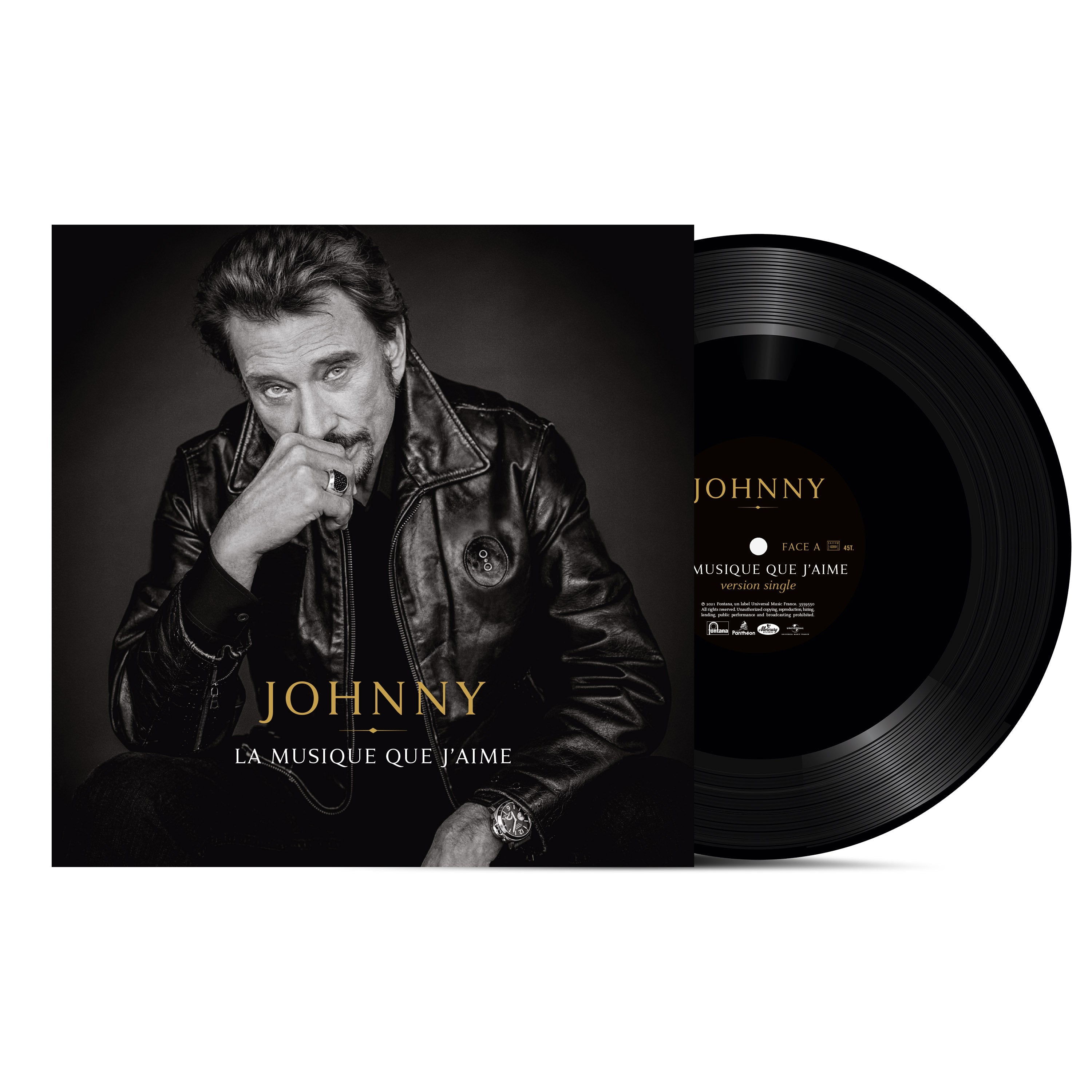 Johnny Hallyday - La musique que j'aime - Vinyle 45T