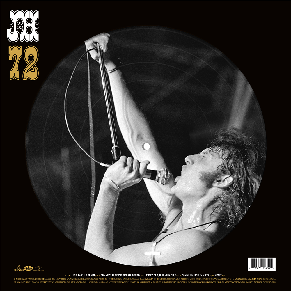 Johnny Hallyday - Johnny 72 - Vinyle Picture Disc Exclusif