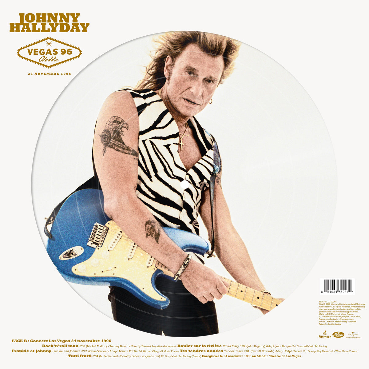 Johnny Hallyday - Vegas 96 - Vinyle Picture Disc Exclusif