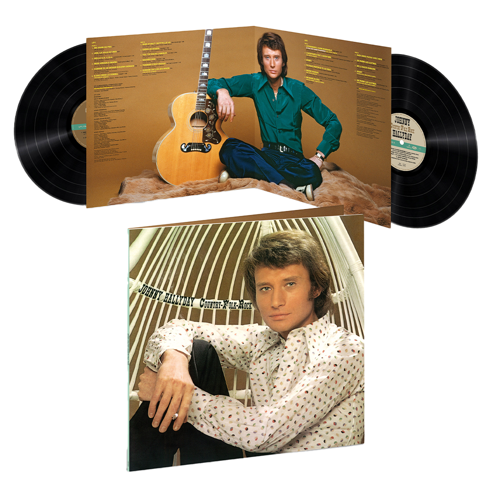 Johnny Hallyday - Country-Folk-Rock - Double Vinyle