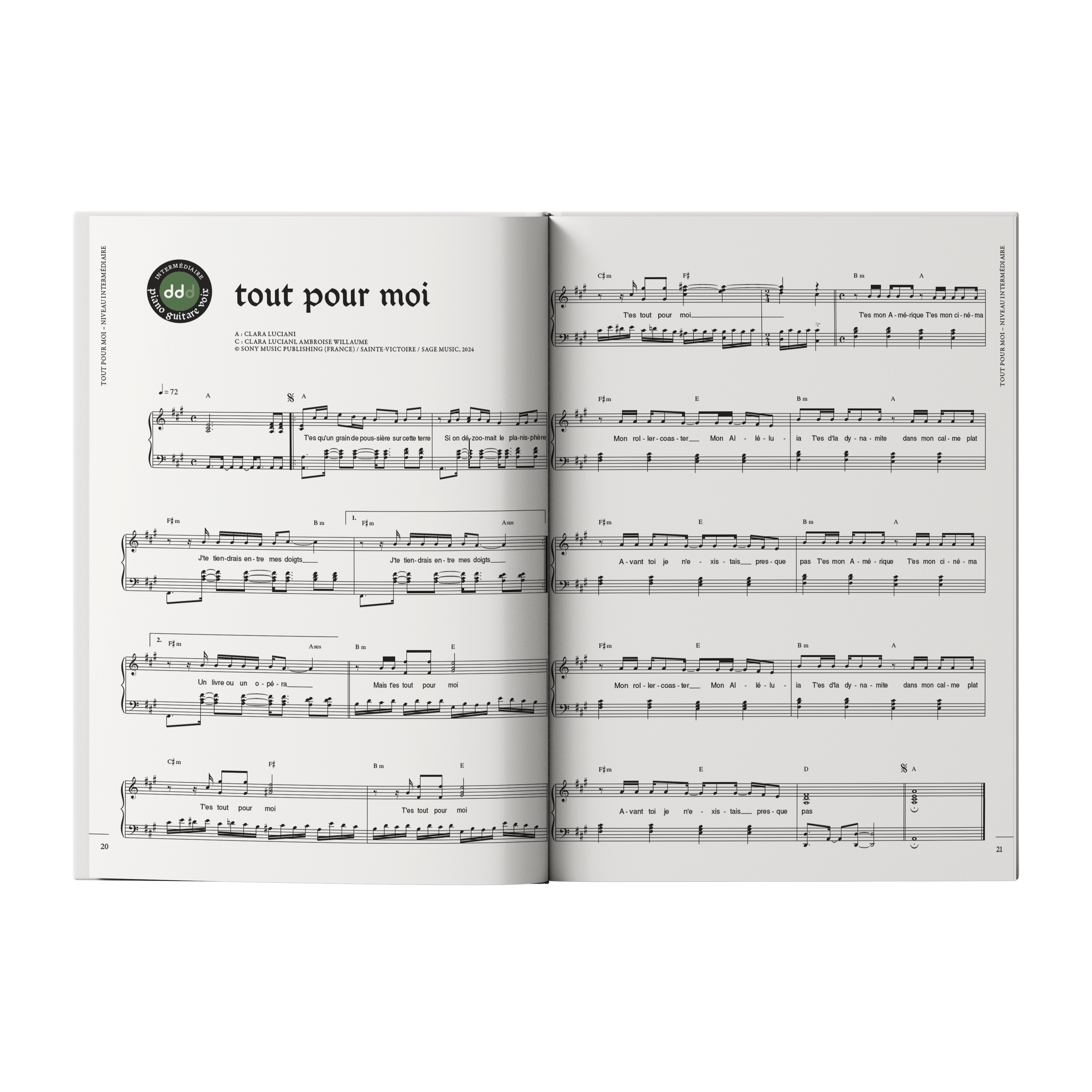 Clara Luciani - Mon sang - Songbook