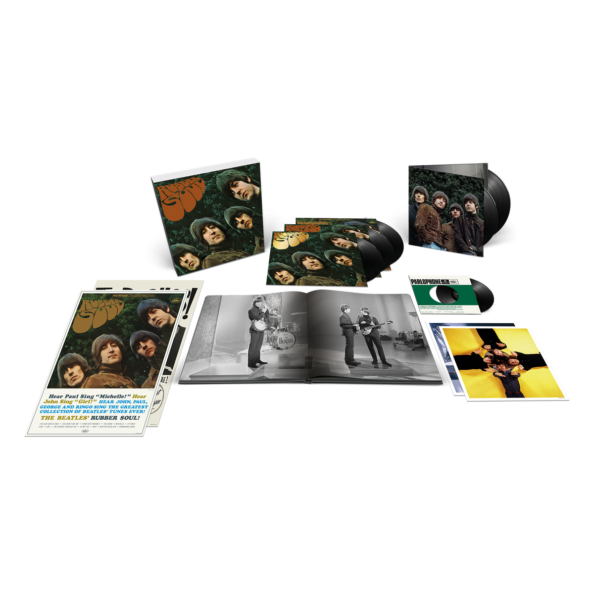 The Beatles - Rubber Soul - Coffret 5LP Super Deluxe Special Edition + 7" Single + Posters + Artcards