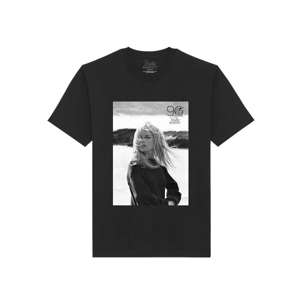 Brigitte Bardot - T-shirt Noir - Collection 90ème Anniversaire