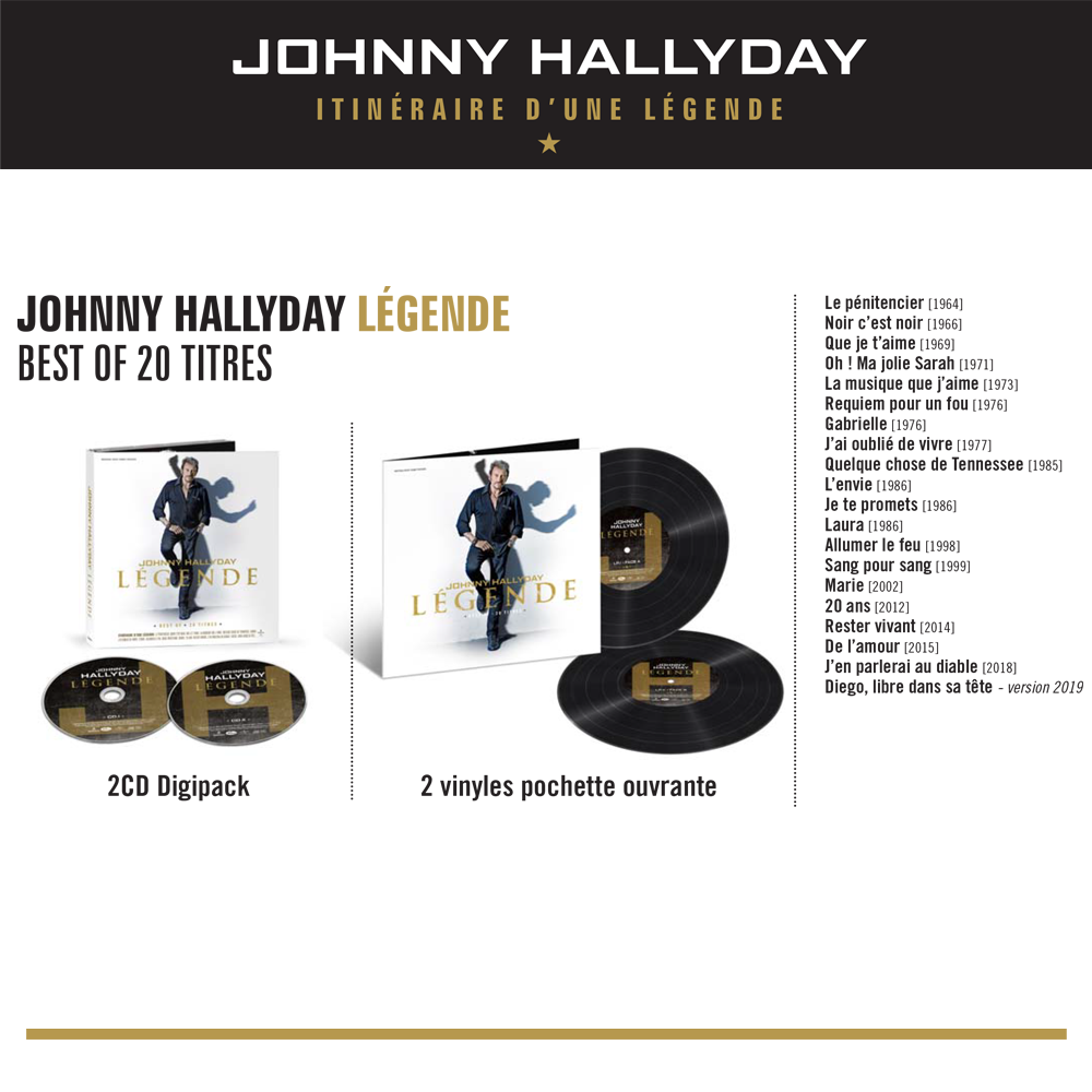 Johnny Hallyday - LÉGENDE - Double Vinyle