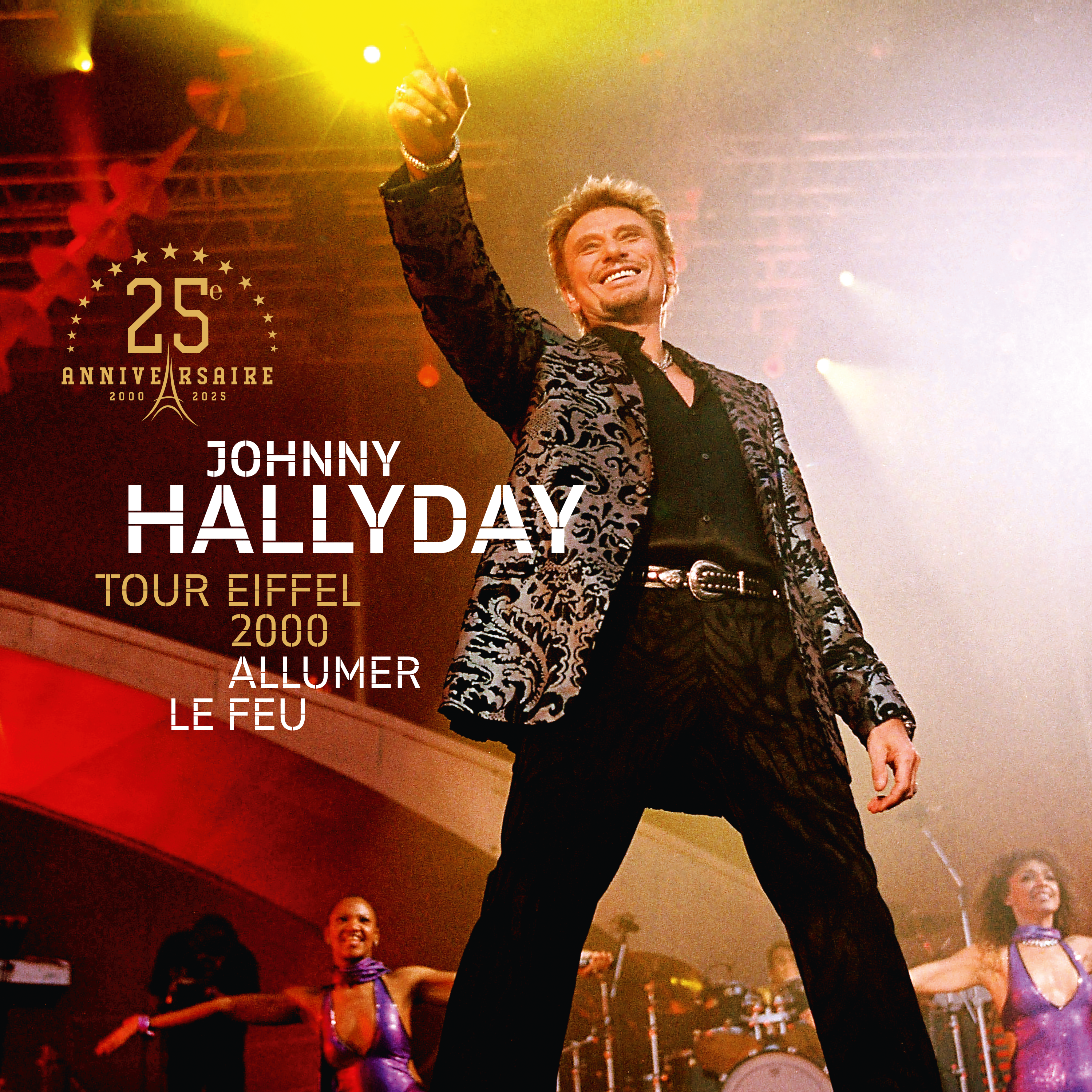 Johnny Hallyday - Allumer le feu - Live Tour Eiffel 2000 - Vinyle 45T