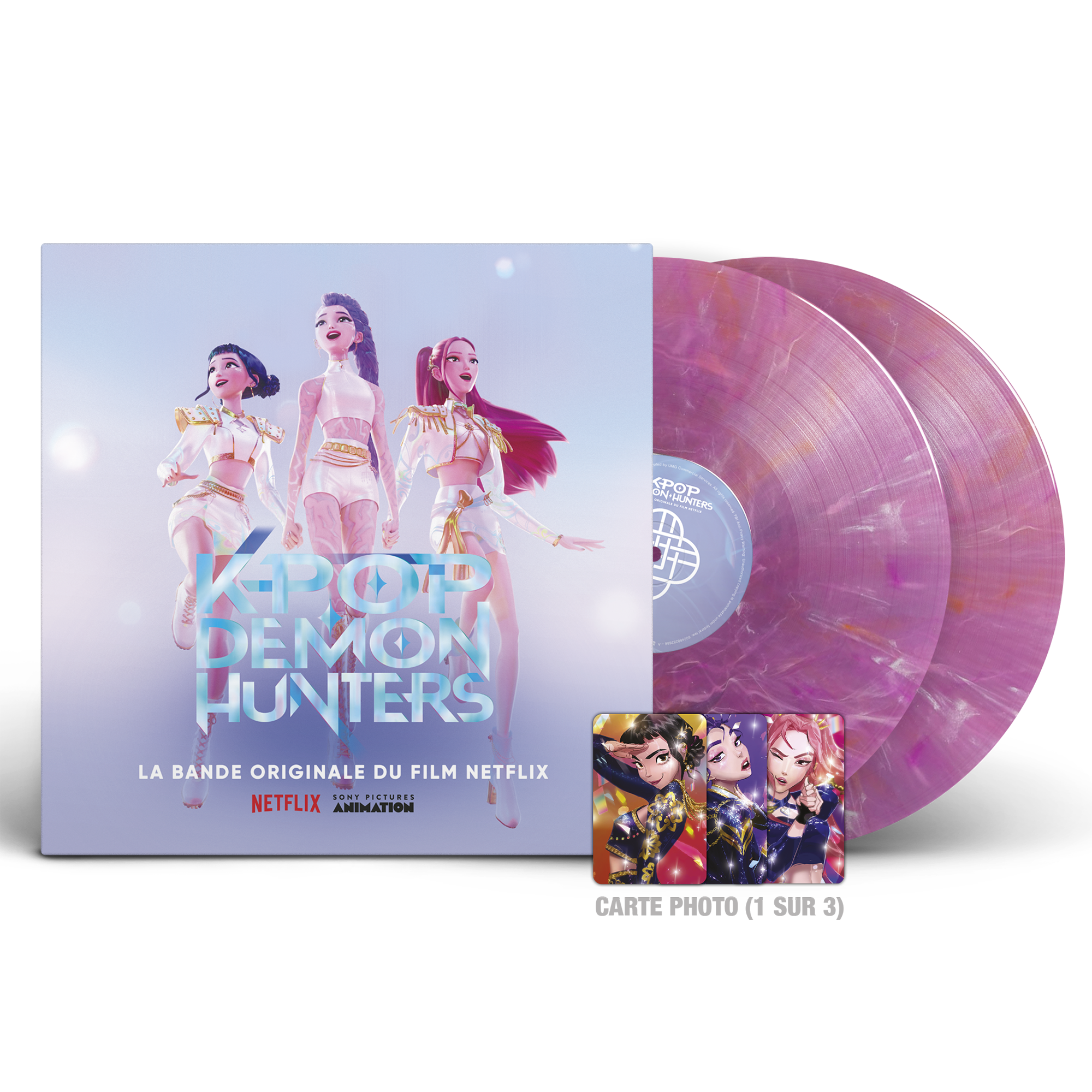 KPop Demon Hunters Cast, HUNTR/X, Saja Boys (La Bande Originale du Film Netflix) - Double Vinyle Rose Marbré (Exclusivité store)