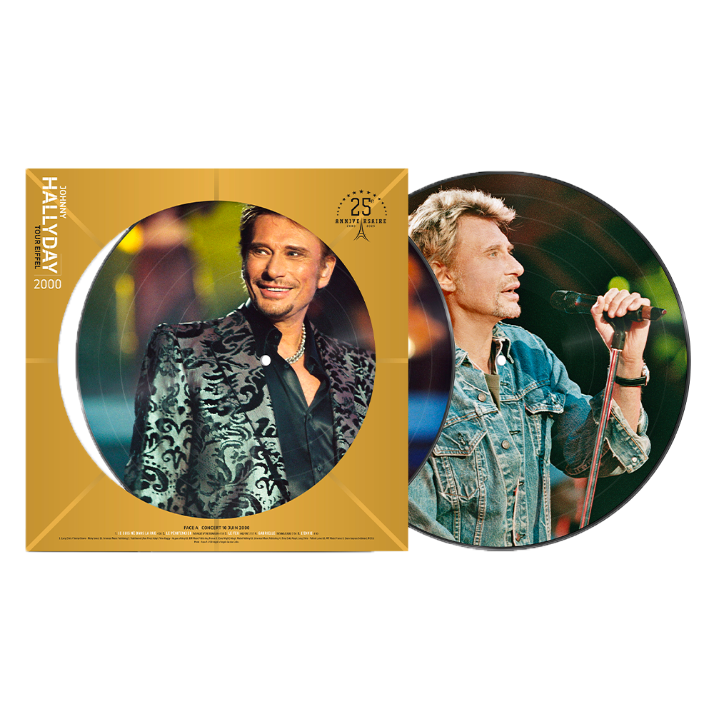 Johnny Hallyday - Live Tour Eiffel 2000 - Vinyle Picture Disc Exclusif