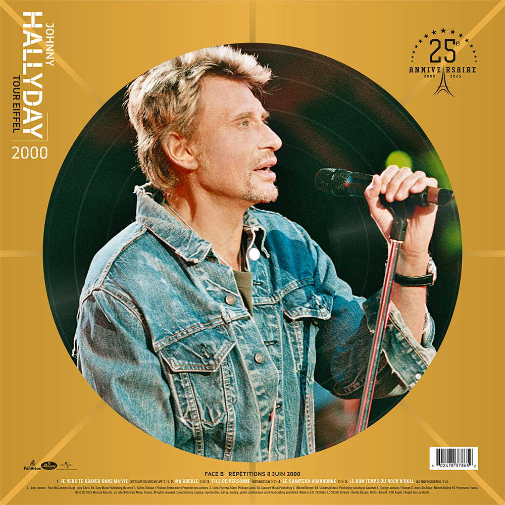 Johnny Hallyday - Live Tour Eiffel 2000 - Vinyle Picture Disc Exclusif