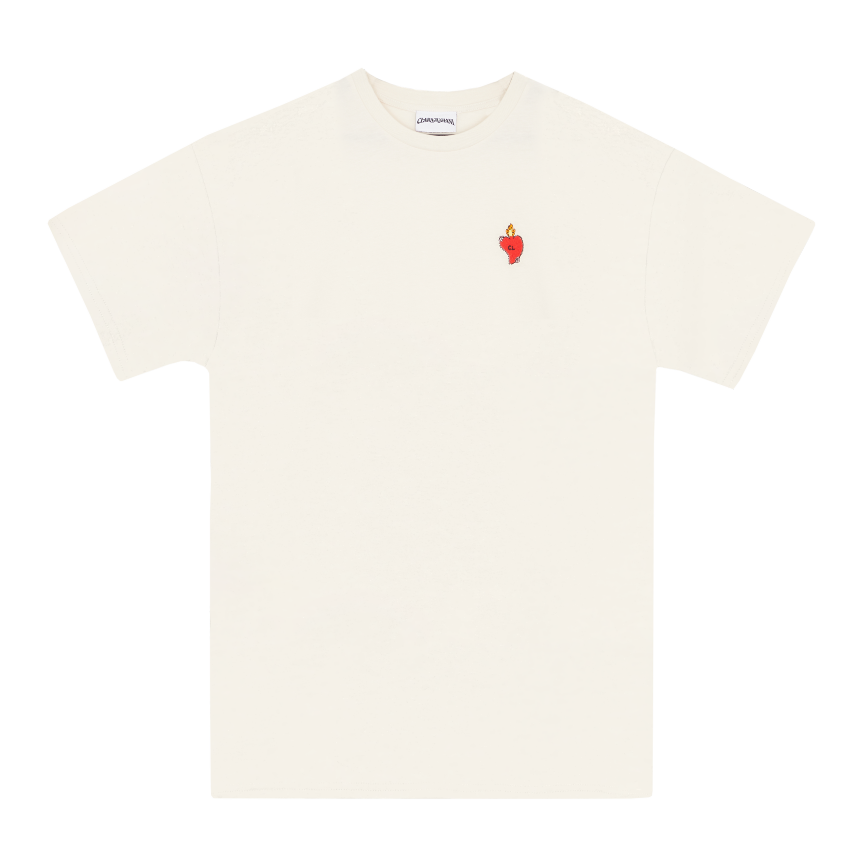 Clara Luciani - T-Shirt Blanc brodé "Cœur"