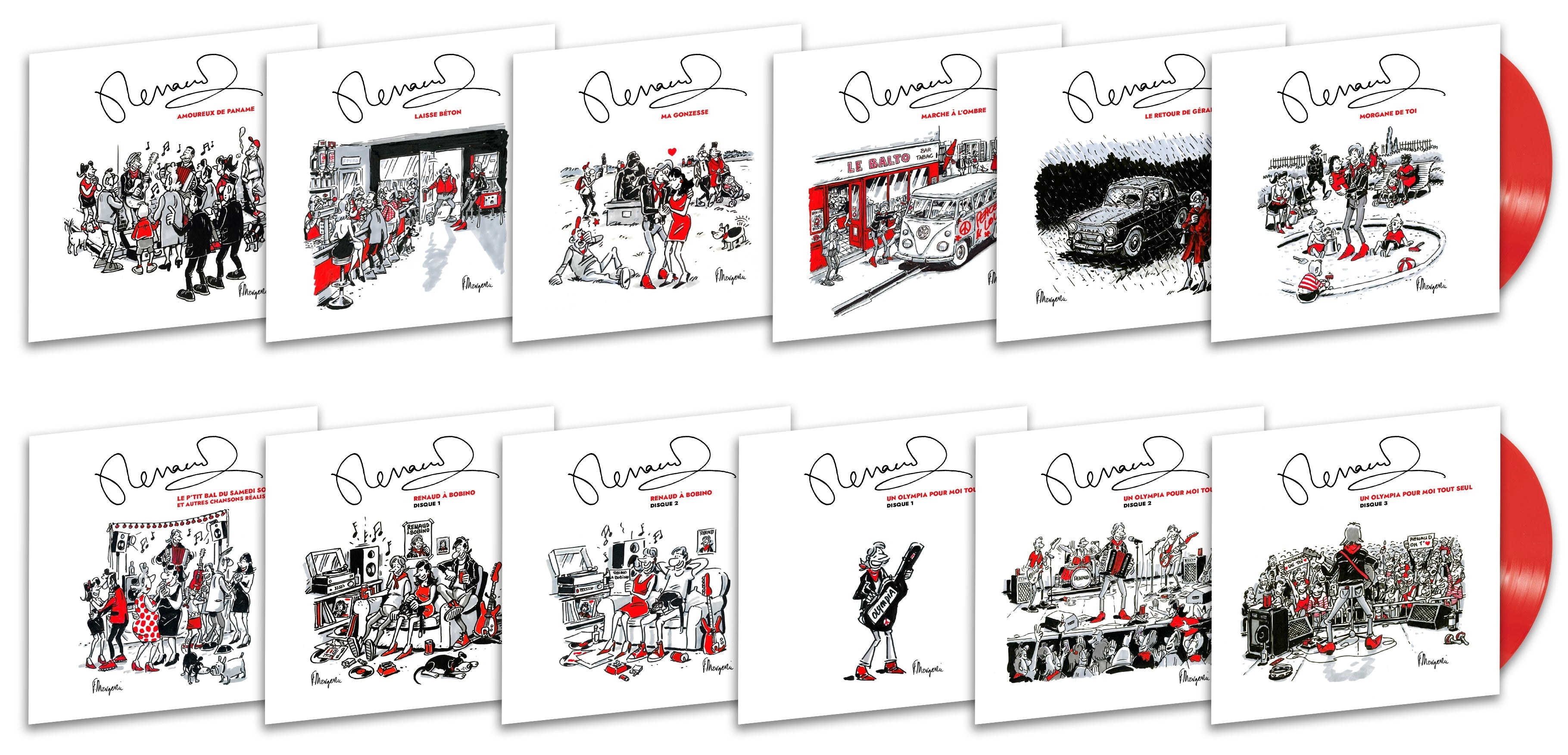 Renaud - Putain d'coffret - Coffret 12 Vinyles Couleur