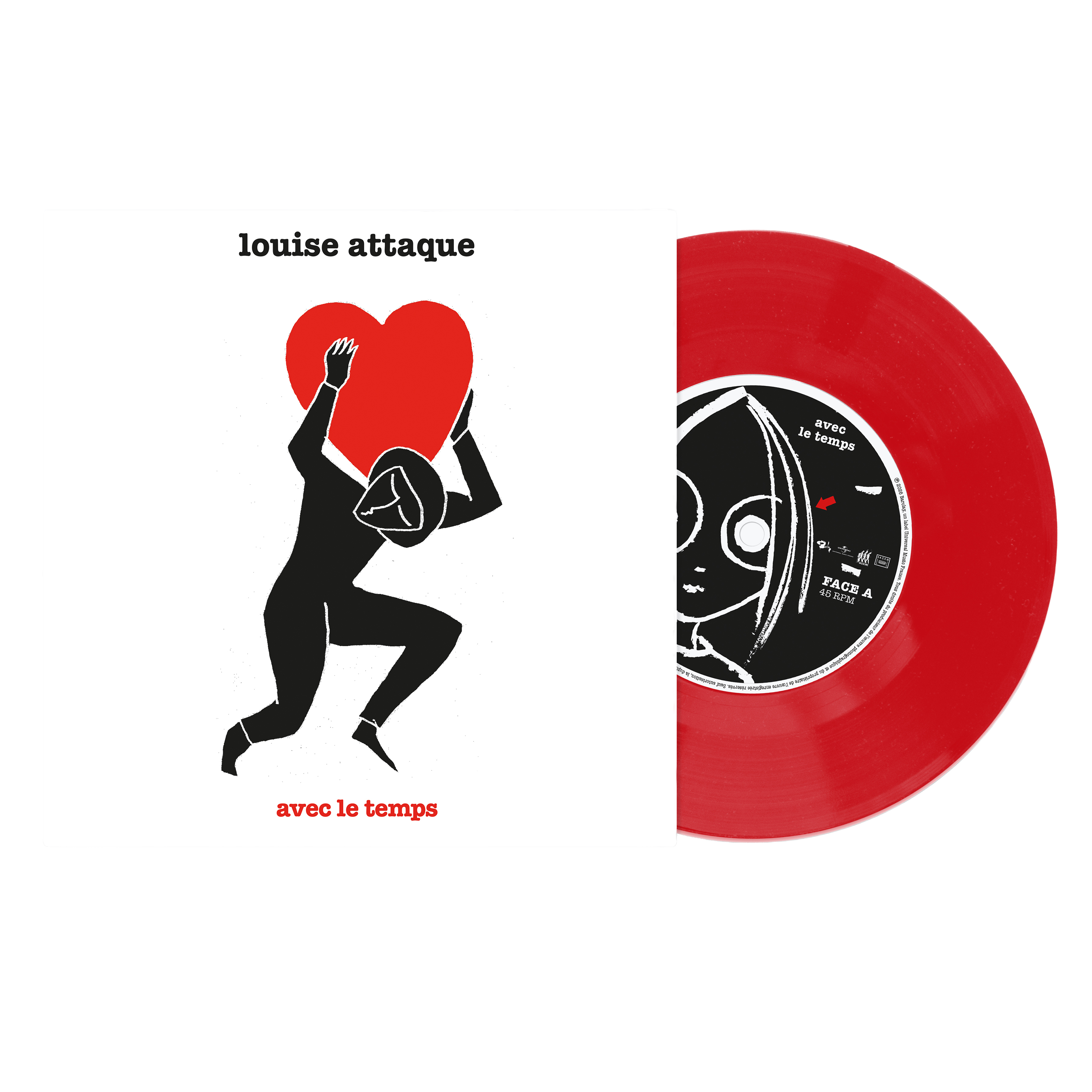 Louise Attaque - Avec le temps - Vinyle 45T dédicacé