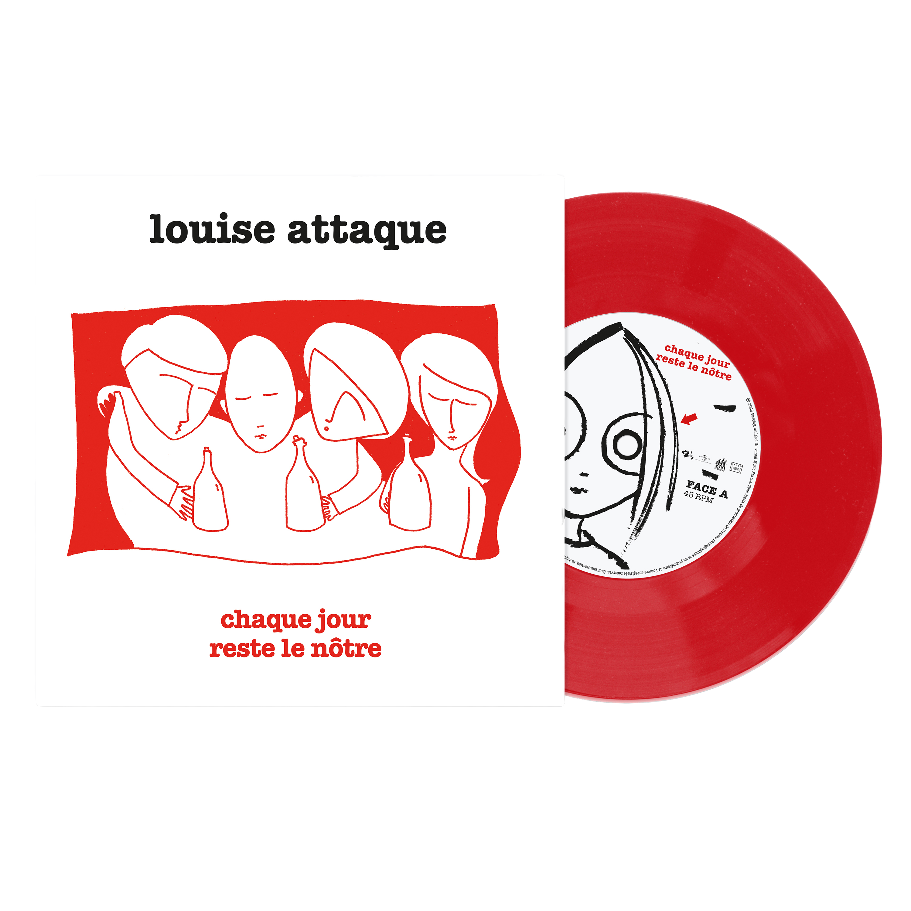 Louise Attaque - Chaque jour reste le nôtre - Vinyle 45T dédicacé