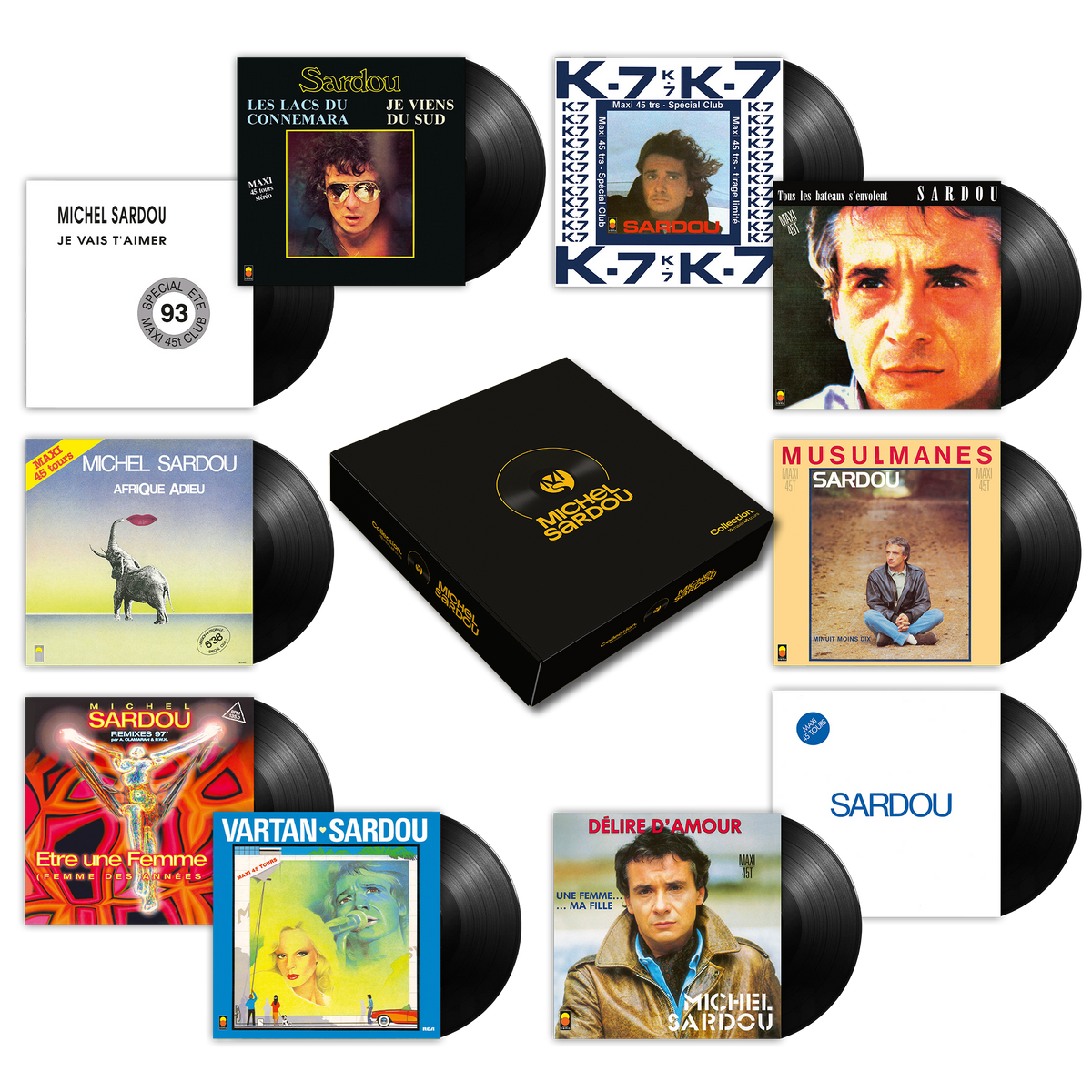 Michel Sardou - Coffret Collection 10 Maxis Vinyles
