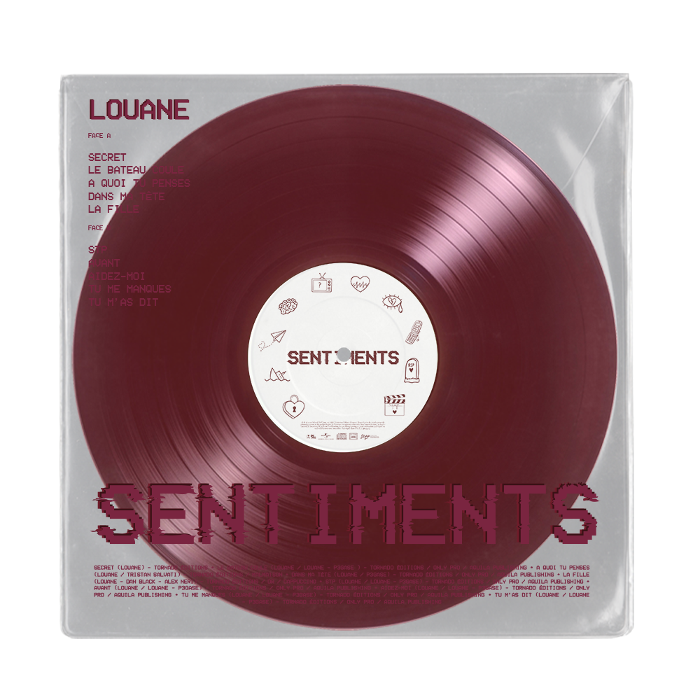 Louane - « Sentiments » - Vinyle bordeaux exclusif + Pochette Exclusive