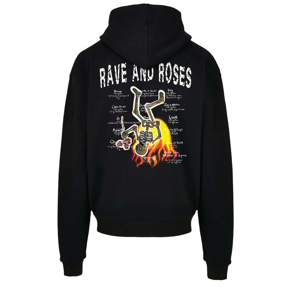 Rema - Hoodie Rave and Roses Noir