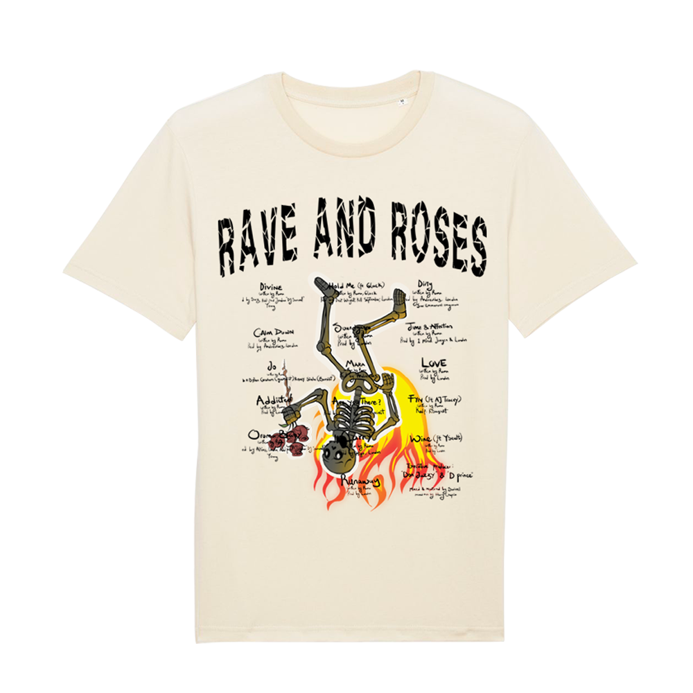 Rema - Tee shirt Rave and Roses beige